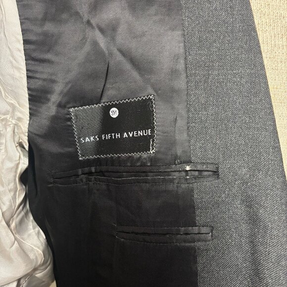 $1695 Corneliani Vogue Jacket Charcoal Extra Fine Flannel Wool Blazer It 54/44R - Picture 11 of 12